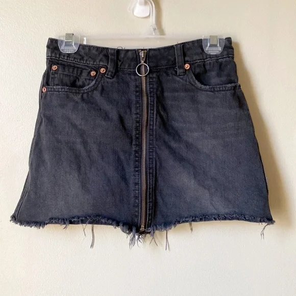 We The Free | Black Denim Mini Skirt - Picture 2 of 7